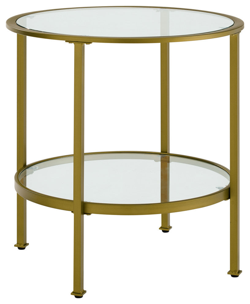 Aimee End Table, Soft Gold