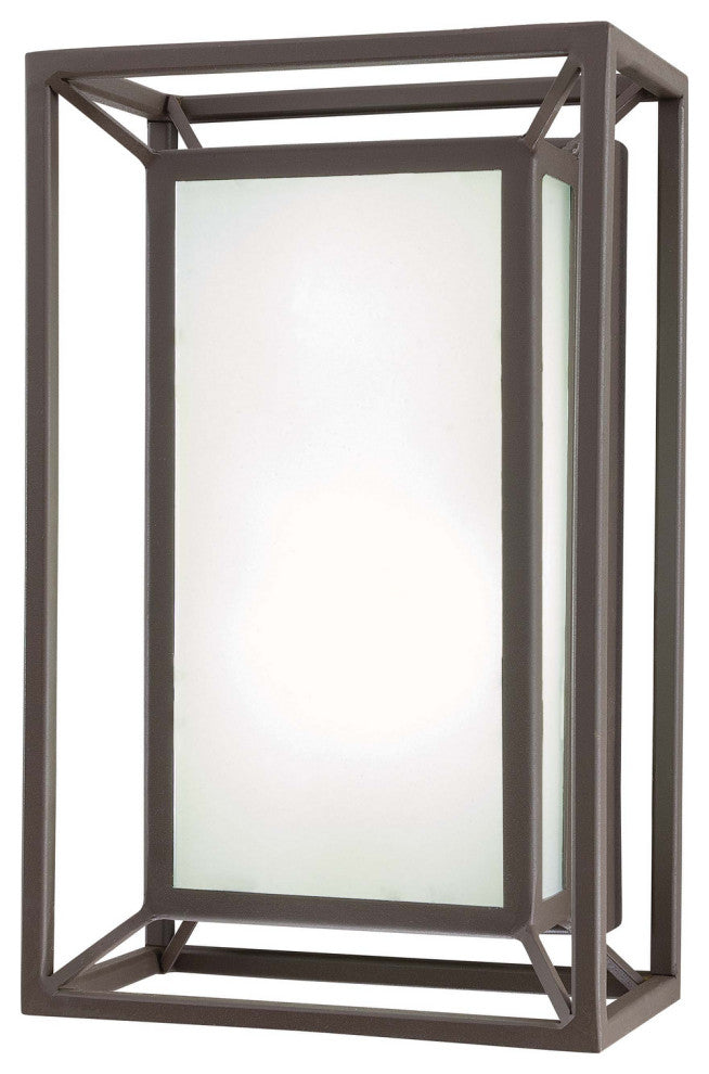 Outline LED Pocket Lantern, Sand Bronze With Clear Glass