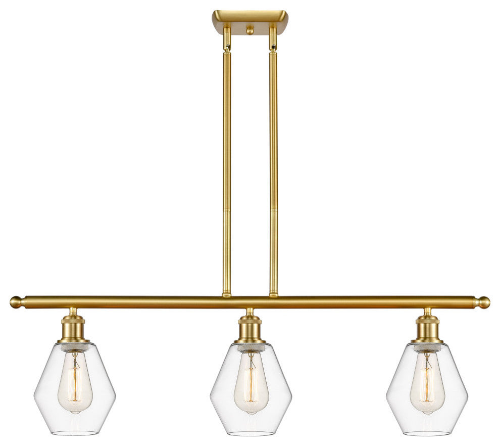 Innovations Cindyrella LED Island Light 516-3I-SG-G652-6-LED, Satin Gold