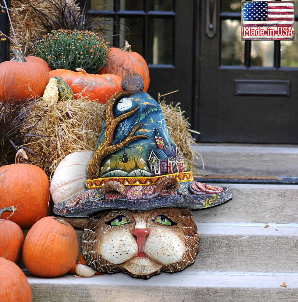 Halloween Eve Cat Door Hanger