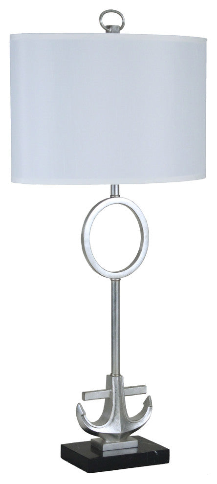 Anchored Silver Leaf Table Lamp