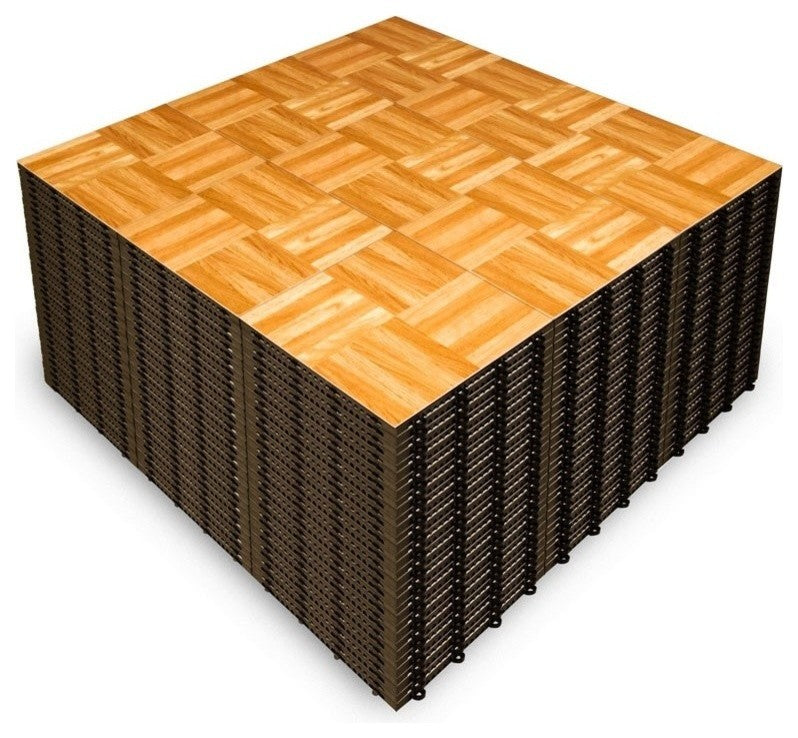 Big Floors Interlocking, Practice Dance and Gym Floor, Oak, 15''x15''