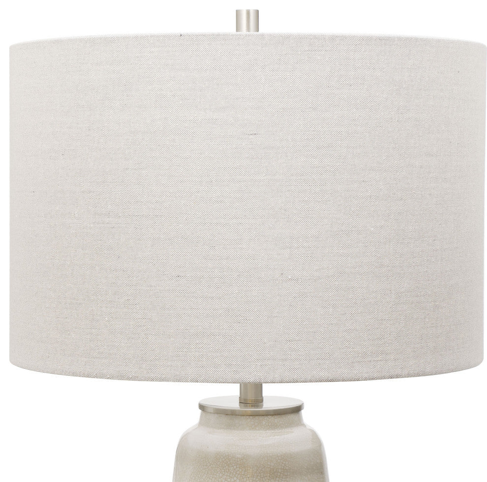 Uttermost Comanche White Crackle Table Lamp