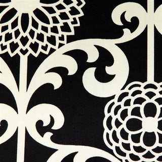Pillow Decor - Waverly Fun Floret Throw Pillow, Licorice Black, 20" X 20"