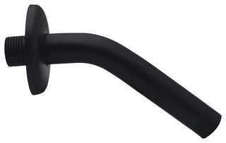 6" Shower Arm In Polished Brass, Powder Coated Flat Black