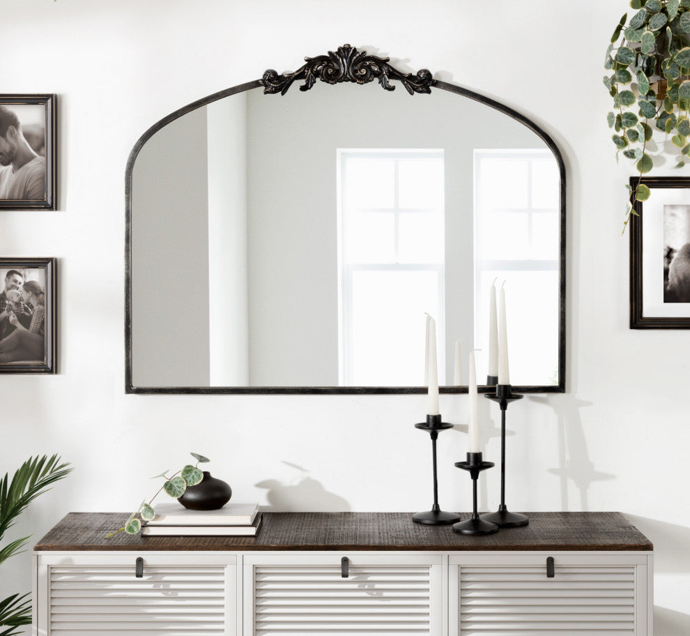 Arendahl Traditional Arch Mirror, Black, 36"x29"