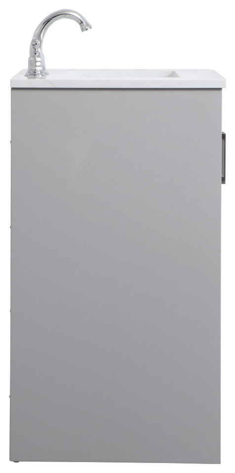 24" Single Bathroom Vanity, Gray