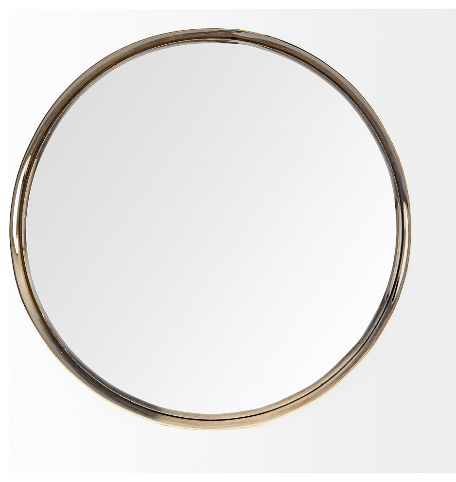 Serkis Gold Metal Mirrored Base Round Tray