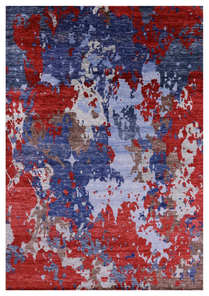 Modern Hand Knotted Wool Rug 9' 0" X 12' 3" Q8577