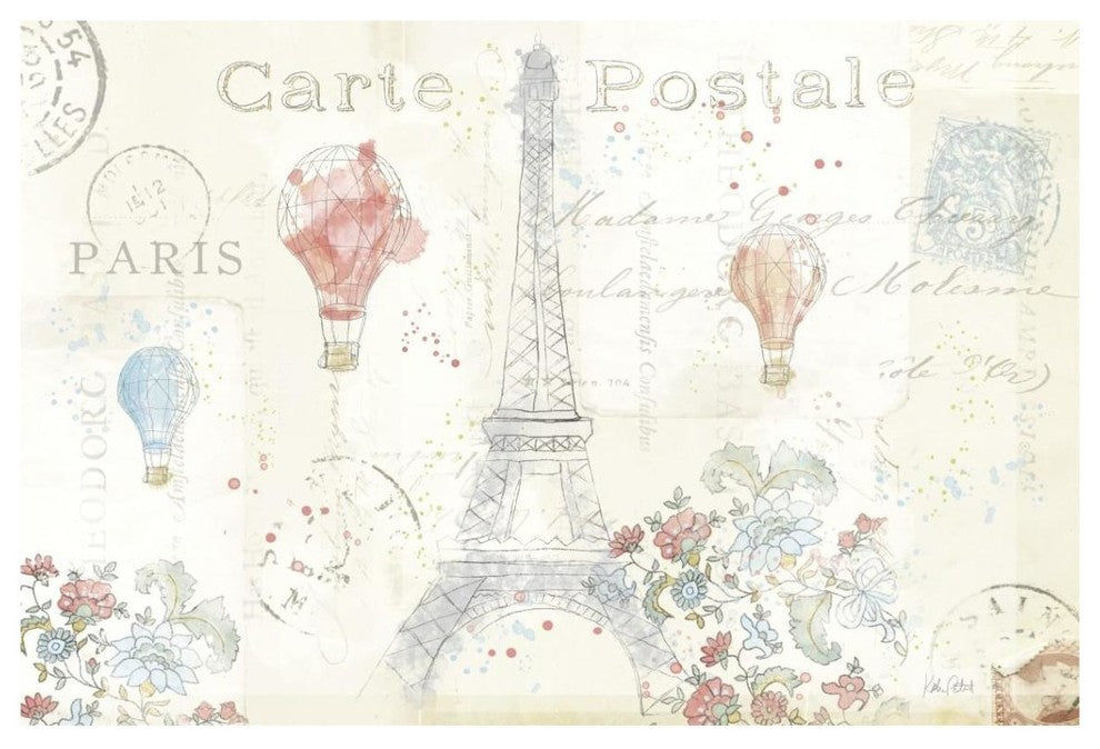 "Lighthearted in Paris I" Digital Paper Print by Katie Pertiet, 38"x26"