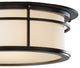 Province Outdoor Flush Mount, Coastal Dark Smoke Finish, Opal Glass