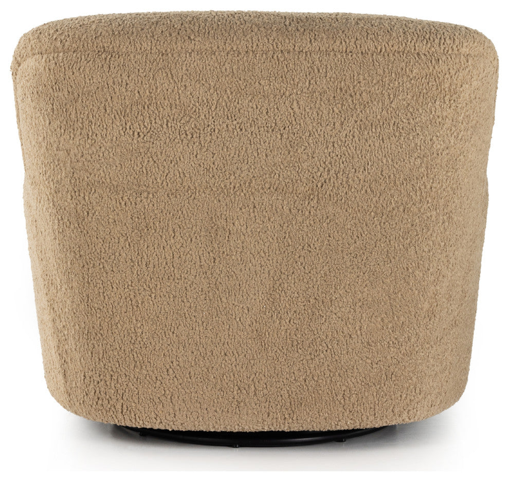 Kadon Swivel Chair-Sheepskin Camel