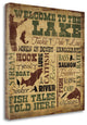 "Welcome To The Lake - Fishing" By Shawnda Eva, Giclee on Gallery Wrap Canvas