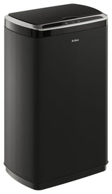 GarbagePro Rectangular 13 Gal Touchless Motion Sensor Matte Black Trash Can