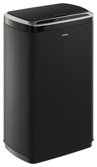 GarbagePro Rectangular 13 Gal Touchless Motion Sensor Matte Black Trash Can