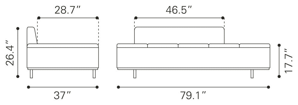 Confection Sofa Brown