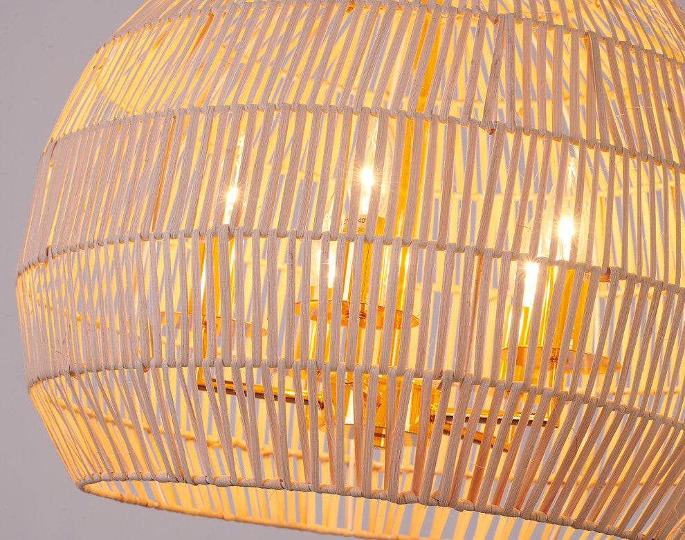 BETHEL INTERNATIONAL MIA12C20W 5-Light Chandelier, Natural White