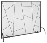 VEVOR 35.6"x28.4" Fireplace Screen 1-Panel Iron Mesh Spark Guard Modern