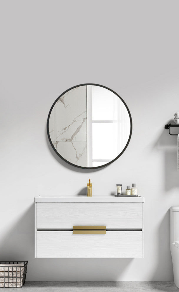 Aurora Round Frame Medicine Cabinet, 24Inch Round