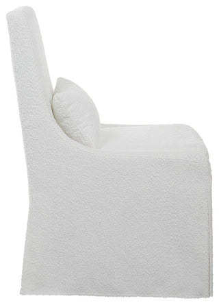Coley White Armless Chair