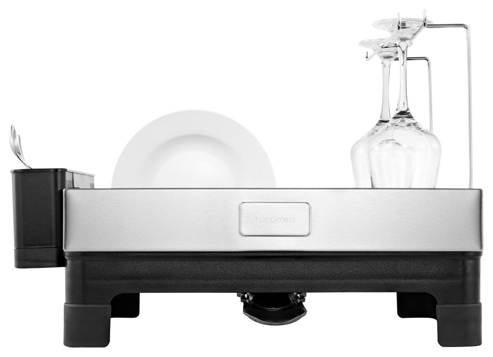Concerto Fingerprint-Proof Stainless Steel Drying Rack with Wine Glass Holder