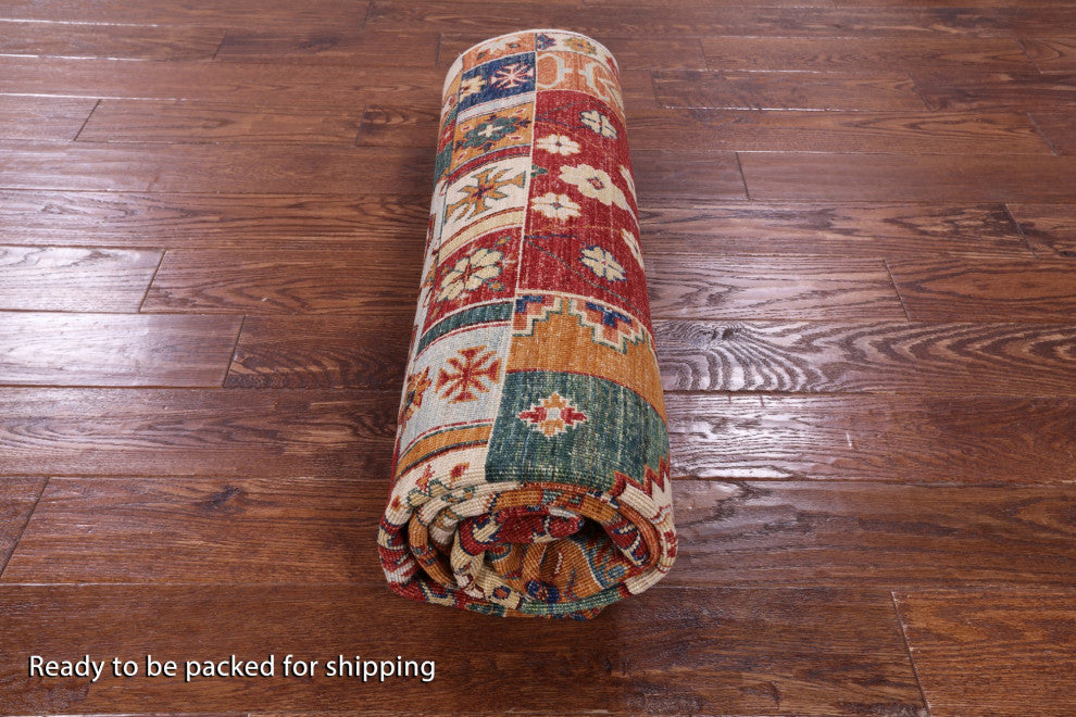 Super Kazak Hand Knotted Wool Rug 5' 6" X 7' 9" Q11078