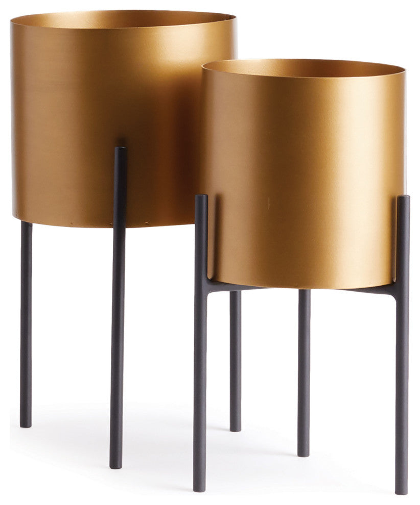Clara Cachepots On Stands, Set of 2