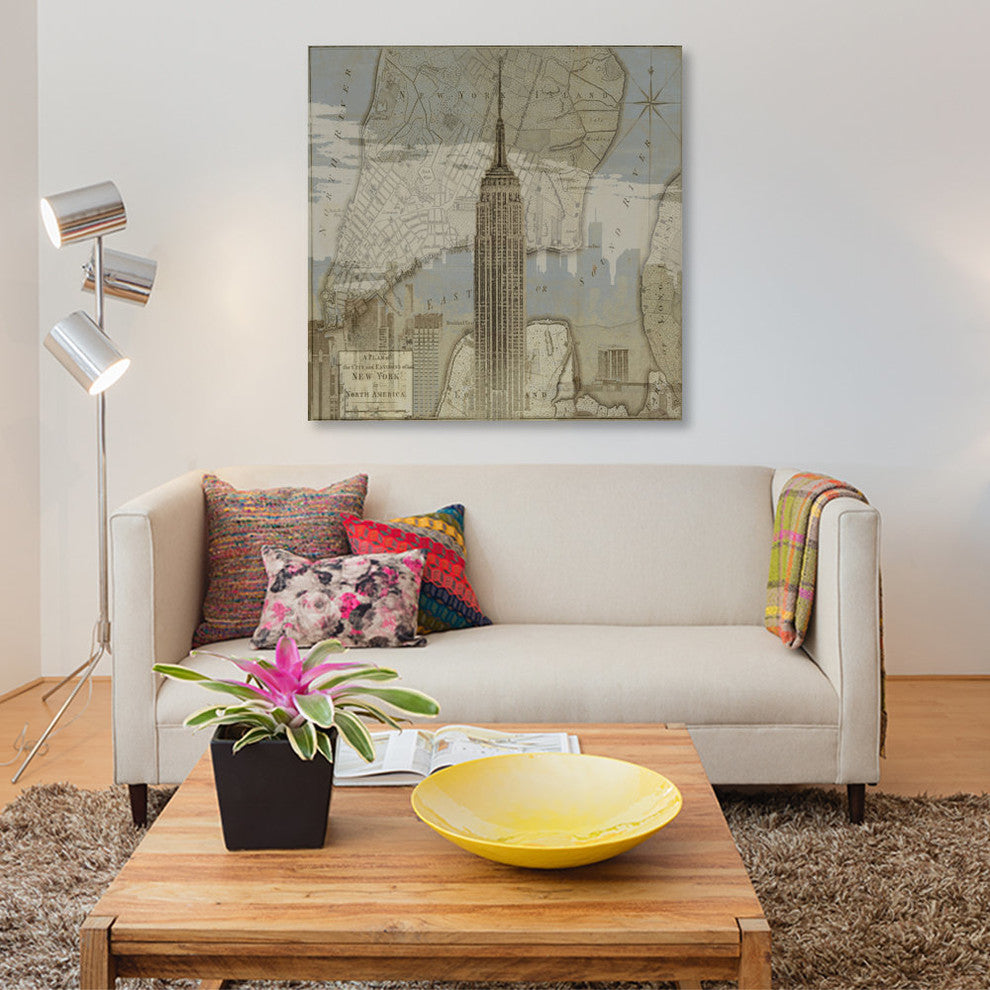 "Vintage NYC I" by Dylan Matthews, Canvas Print, 26"x26"