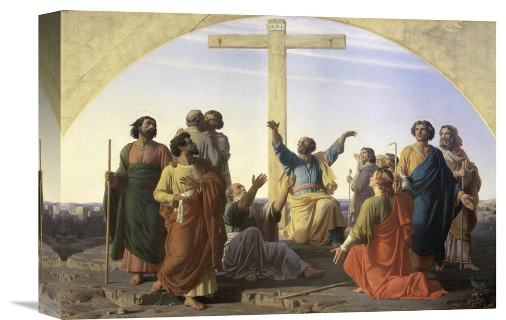 "Dispersion of The Apostles" Stretched Canvas Giclee by Charles Gleyre, 16"x11"