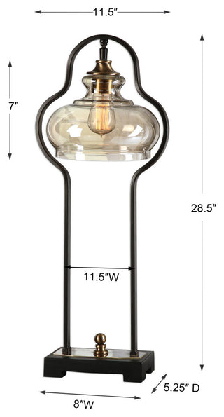 Uttermost Cotulla Aged Black Desk Lamp