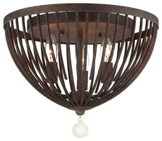 Duval Three Light Ceiling Mount in Forged Bronze