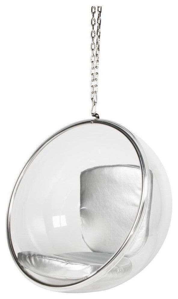 Swivel Balloon Chair, Silver