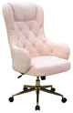 Ergonomic Office Chair, Padded Seat & Comfortable Button Tufted High Back, Pink