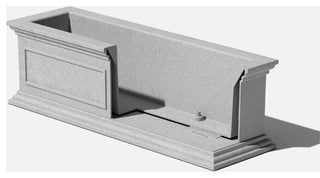 Brixton Planter Box, 36", Gray, 1 Pack