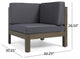 Dale Outdoor 8 Seater Acacia Wood Sectional Sofa Set With Fire Pit