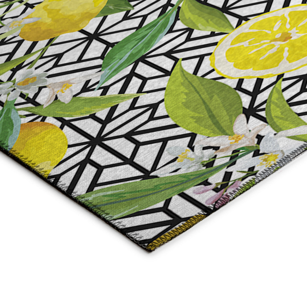 Indoor/Outdoor Kendall KE5 Ivory Machine Washable 3' x 5' Rug