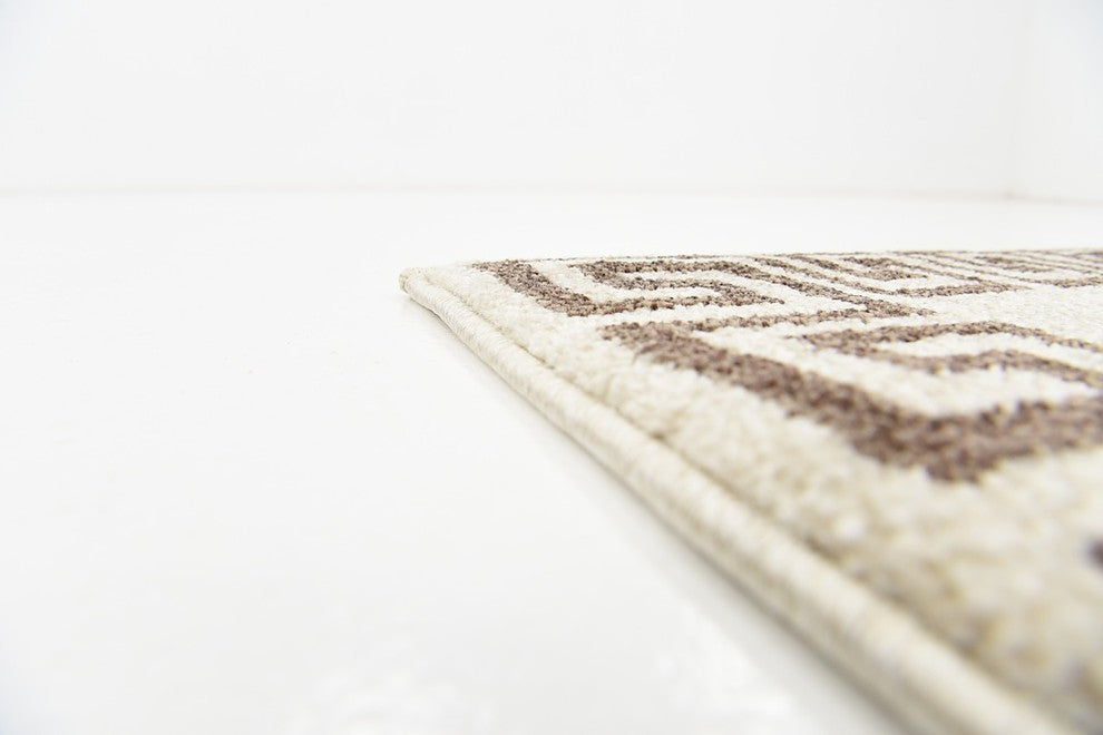 Unique Loom Beige Athens Modern 2' 0 x 6' 0 Runner Rug