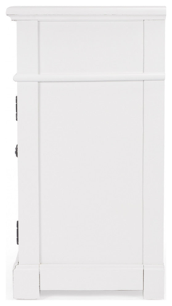 Alek White Solid Wood Chest With Storage