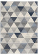 7"x10" Navy Blue Geometric Diamond Area Rug