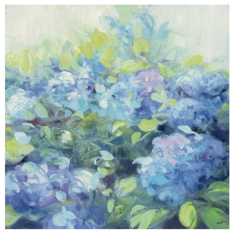"Bright Hydrangea II" Digital Paper Print by Julia Purinton, 26"x26"