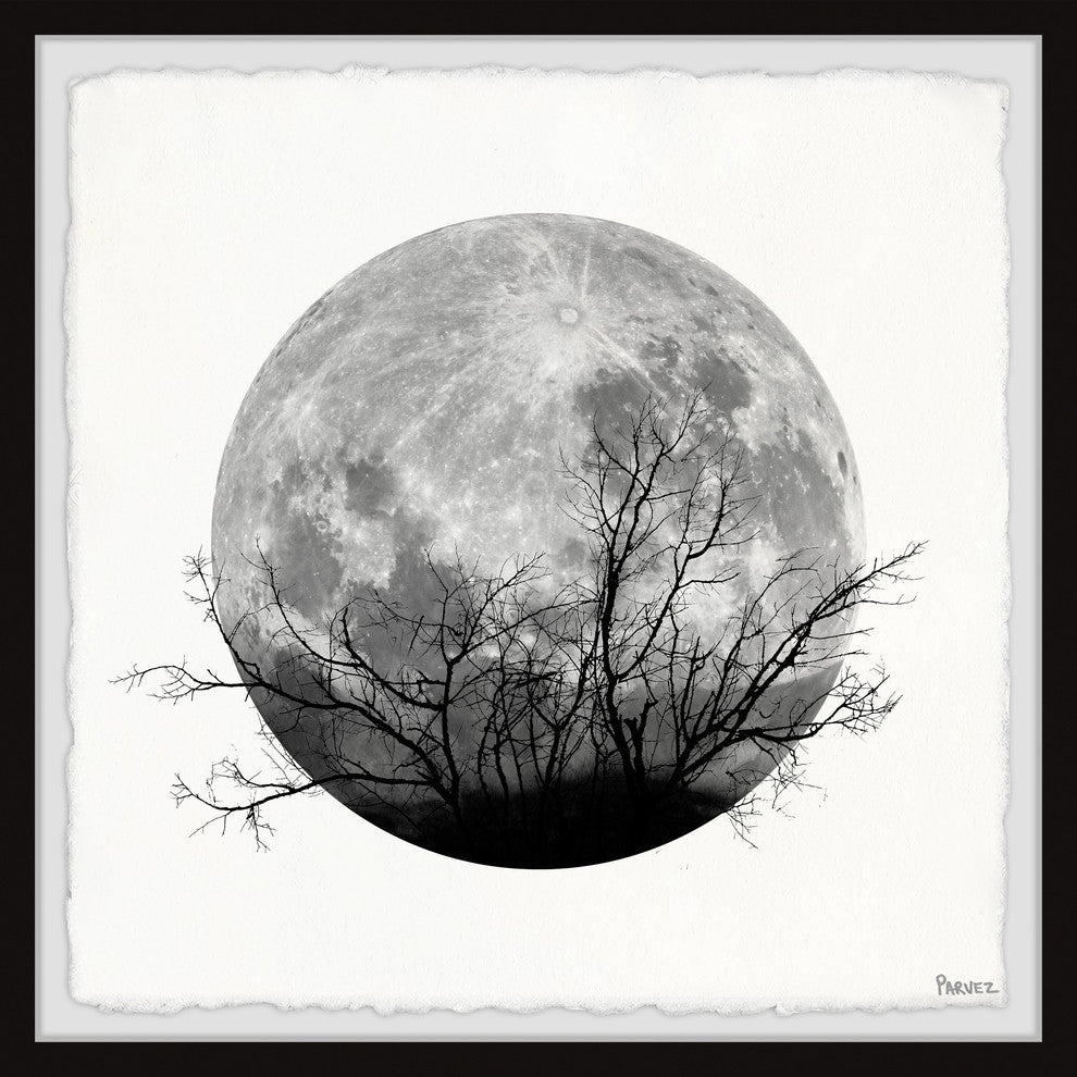 "Forest Moon" Framed Painting Print, 32"x32"