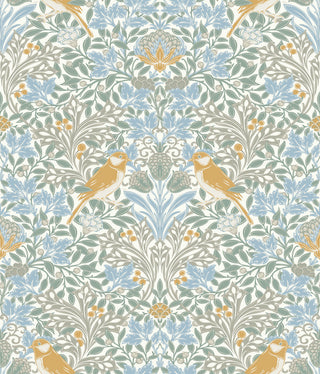 Garden Aviary Sky Blue Peel and Stick Wallpaper