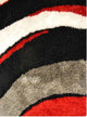 Wavy Stripes Hand Tufted Shaggy Oriental Area Rug, Multi, 8x10''