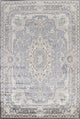 Grey Floral Medallion Transitional Turkish Rug Oriental Carpet 7x10