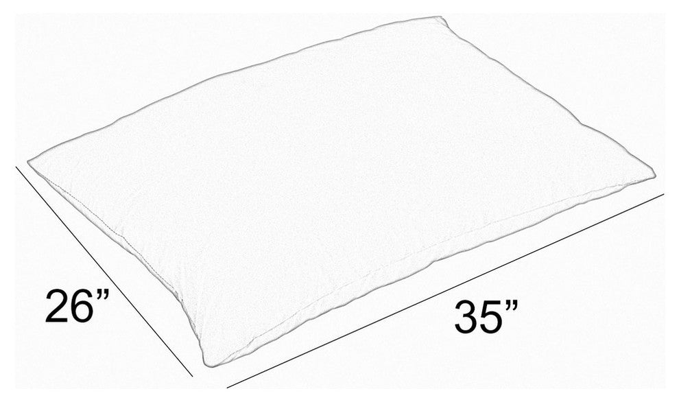 Sunbrella Indoor/Outdoor Tartan Blue Plaid Floor Pillow, 35x26