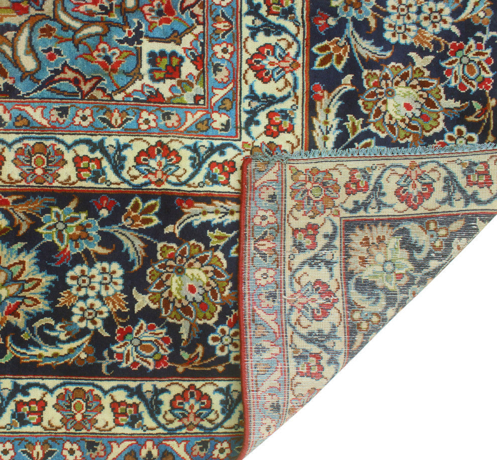 Fine Vintage Distressed Justin Red/Navy Rug, 10'5x16'7