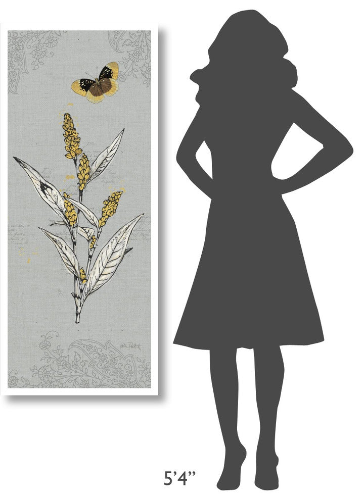 "Harvest Fields VII Gray" Digital Paper Print by Katie Pertiet, 22"x52"