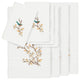 Linum Home Textiles Spring Time Embellished, White, Embellished Towel, 8-Piece S