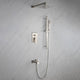 Cero Set 8" Brushed Nickel Square Rain Shower and Handheld