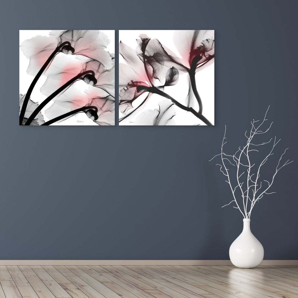 "Coral Luster 1 & 2" Frameless Free Floating Panel Graphic Wall Art, 24"x24"
